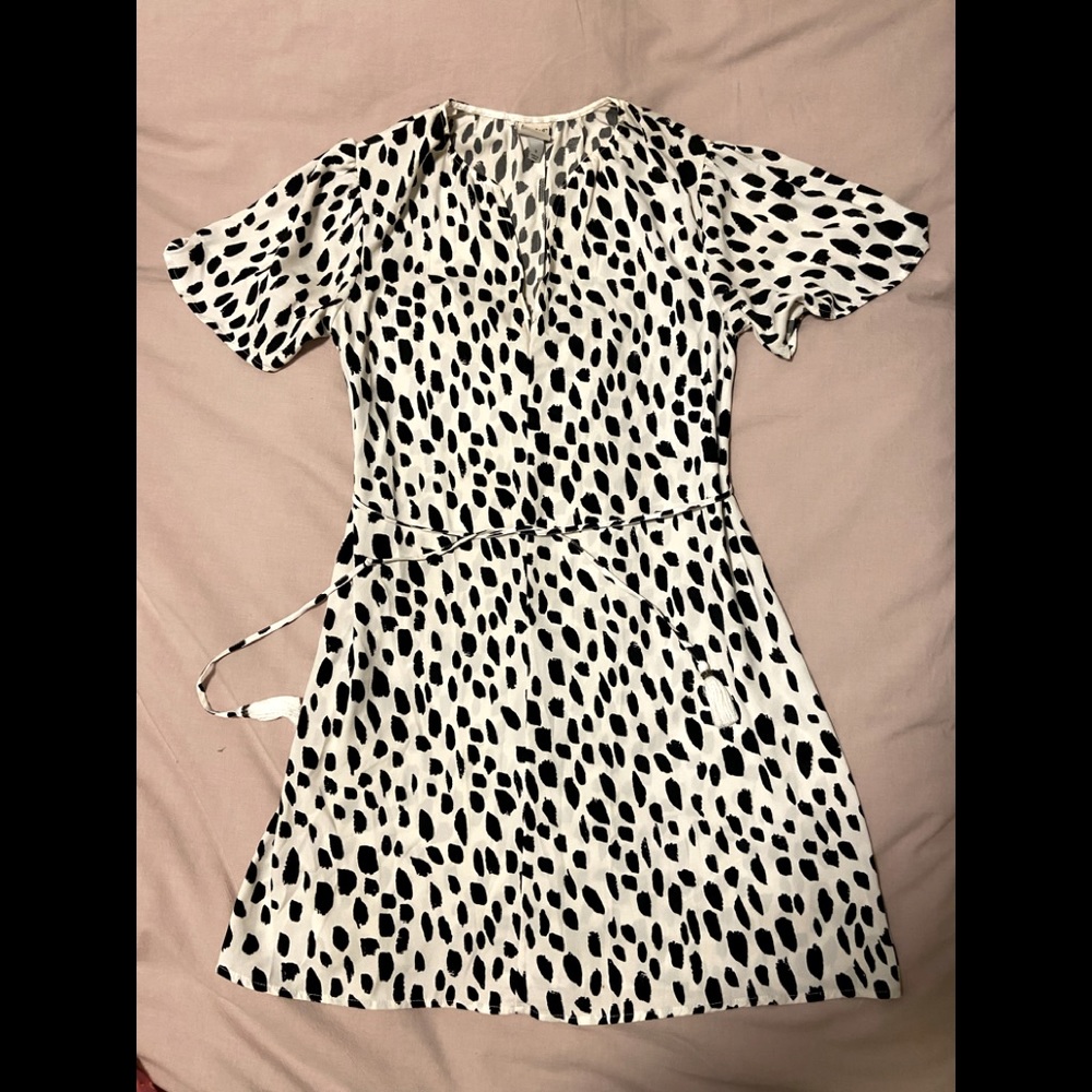 Dalmatian print dress with tassels Size S